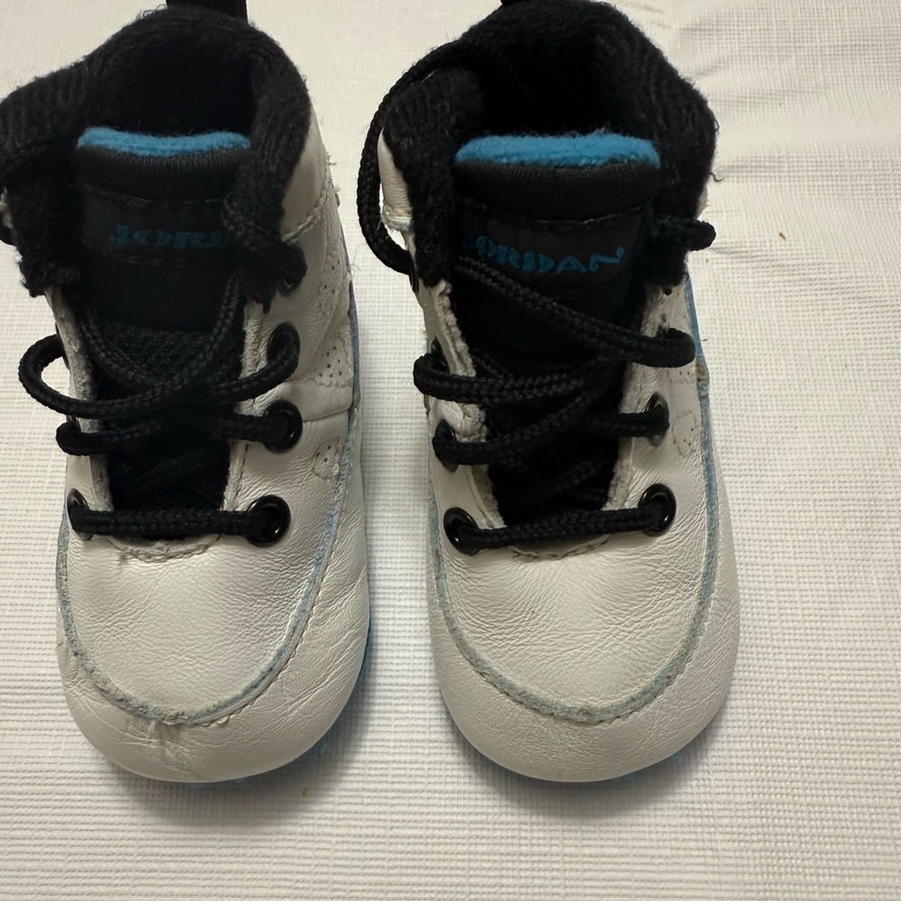 Jordan White and Black High-Top Sneakers
